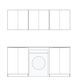 Laundry Kit 1960B Bondi White with Natural Carrara Marble Top