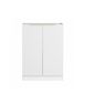 Bondi White Base Laundry Cabinet with 1060mm Natural Carrara Marble Top