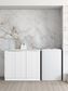 Bondi White Base Laundry Cabinet with 1060mm Natural Carrara Marble Top