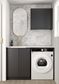 Laundry Kit 1305A Byron/Bondi Black Oak with Natural Carrara Marble Top