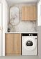 Laundry Kit 1305A Byron/Bondi Natural Oak with Pure White Top