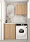 Laundry Kit 1305A Byron/Bondi Natural Oak with Natural Carrara Marble Top