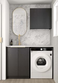 Laundry Kit 1305A Byron/Bondi Black Oak with Pure White Top