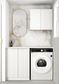 Laundry Kit 1305A Bondi White with Natural Carrara Marble Top