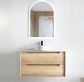 Byron 900mm Natural Oak Wall Hung Vanity with Pure White Top