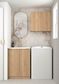 Wall and Base Cabinets Kit 650 Byron/Bondi Natural Oak with Natural Carrara Marble Top