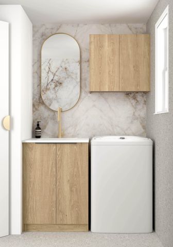 Byron/Bondi Natural Oak Mini Laundry