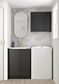 Wall and Base Cabinets Kit 650 Byron/Bondi Black Oak with Pure White Top