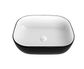 Artis O'96 455x325x135 Matte Black & Gloss White Oval Basin Ultra Slim