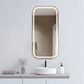 LED Newport 900(H)x450(W) Gold Metal Frame Mirror Soft Square