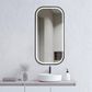 LED Newport 900(H)x450(W) Black Metal Frame Mirror Soft Square