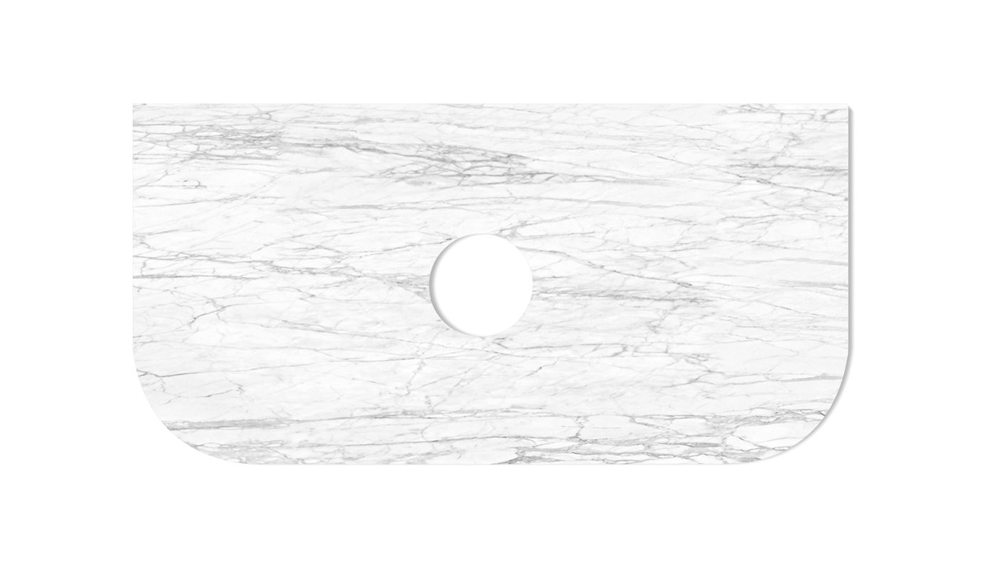 Bondi 900x460x18 Natural Carrara Marble Top