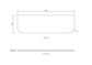 Bondi 1500x460x20 Solid Surface Cloudy Carrara Top No Hole