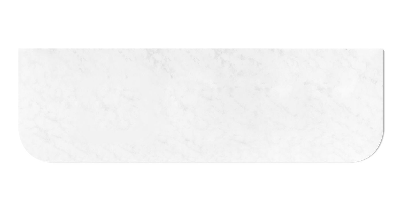 Bondi Solid Surface 1800x460x20 Cloudy Carrara Top No Hole