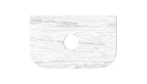 Bondi 750x460x18 Natural Carrara Marble Top - NTH or 12TH Only
