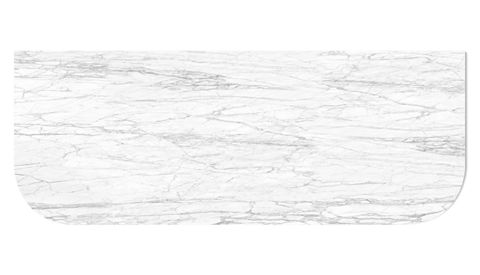 Bondi 1200x460x18 Natural Carrara Marble Top No Hole
