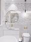 Noosa Fluted 900mm Satin White Wall Hung Vanity With Cloudy Carrara Top