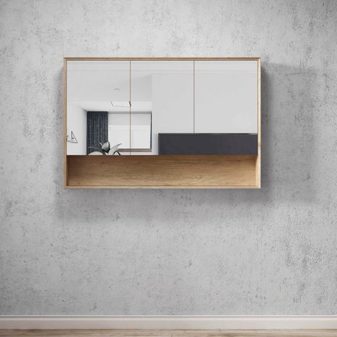 Byron 1200x800 Natural Oak Shaving Cabinet