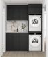 Laundry Kit 1715C Hampshire Black with Natural Carrara Marble Top