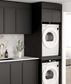 Laundry Kit 1715C Hampshire Black with Natural Carrara Marble Top