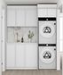 Laundry Kit 1715C Hampshire White with Natural Carrara Marble Top