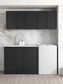 Laundry Kit 1715B Hampshire Black with Natural Carrara Marble Top