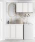 Laundry Kit 1715A Hampshire White with Natural Carrara Marble Top