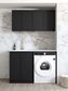 Laundry Kit 1305A Hampshire Black with Natural Carrara Marble Top