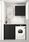 Laundry Kit 1305A Hampshire Black with Natural Carrara Marble Top