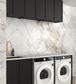 Laundry Kit 1960A Hampshire Black with Natural Carrara Marble Top