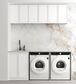 Laundry Kit 1960A Hampshire White with Natural Carrara Marble Top