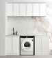 Laundry Kit 1960B Hampshire White with Natural Carrara Marble Top