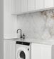 Laundry Kit 1960B Hampshire White with Natural Carrara Marble Top