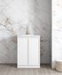 Mini Laundry 650mm Hampshire White with Natural Carrara Marble Top