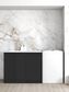 Hampshire Black Base Laundry Cabinet with 1060mm Natural Carrara Marble Top