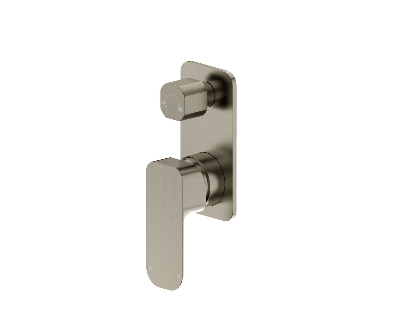 Oskar Shower Mixer With Diverter Brushed Nickel