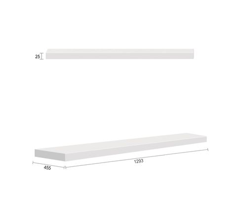 Noosa 1297X424x25 Matte White Leg Panel