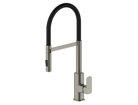 Oskar Pull Out Kitchen Mixer Brushed Nickel