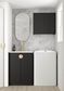 Wall and Base Cabinets Kit 650 Marlo Black with Natural Carrara Marble Top