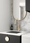 Wall and Base Cabinets Kit 650 Marlo Black with Natural Carrara Marble Top