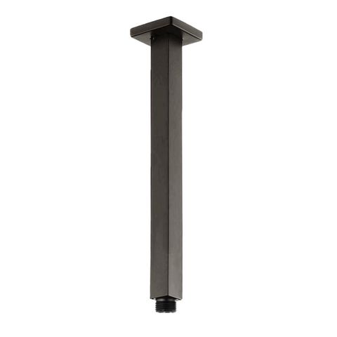 Zevio / Oskar  300mm Gun Metal Ceiling Shower Arm Square