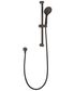 Pavia Gun Metal Shower Rail with Round Handheld Shower Piece