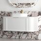 Hampshire 1200mm Satin White Wall Hung Curve Vanity