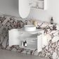 Hampshire 600mm Satin White Wall Hung Curve Vanity