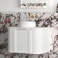 Hampshire 750mm Satin White Wall Hung Curve Vanity (12TH & NTH Only)