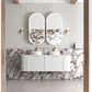 Hampshire 1500mm Satin White Wall Hung Curve Cabinet Only