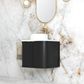 Hampshire 600mm Satin Black Wall Hung Curve Vanity