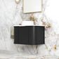 Hampshire 750mm Satin Black Wall Hung Curve Vanity (12TH & NTH Only)