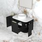 Hampshire 750mm Satin Black Wall Hung Curve Vanity (12TH & NTH Only)