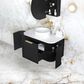 Hampshire 900mm Satin Black Wall Hung Curve Vanity